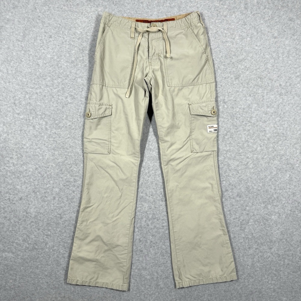 Vintage 90s Y2K Abercrombie Fitch Cargo‎ Pants Womens 2 Flare Military Surplus